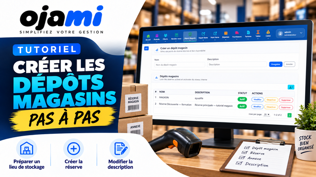 Créer les dépôts magasins | Tutoriel Ojami