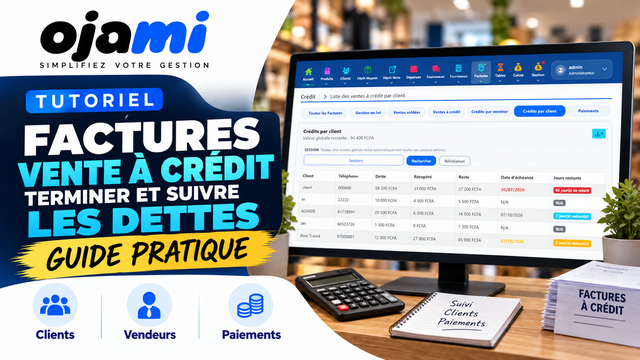 Factures — Vente à crédit : terminer et suivre les dettes | Tutoriel Ojami