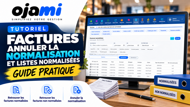 Factures — Annuler la normalisation et listes normalisées | Tutoriel Ojami