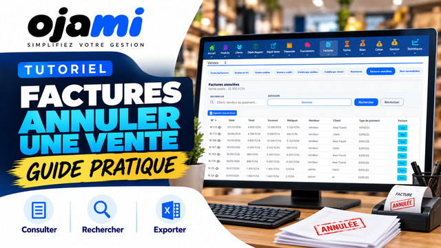Factures — Annuler une vente et factures annulées | Tutoriel Ojami