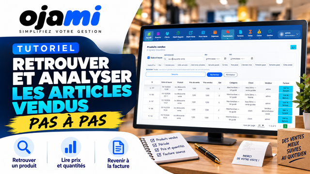 Retrouver et analyser les articles vendus | Tutoriel Ojami