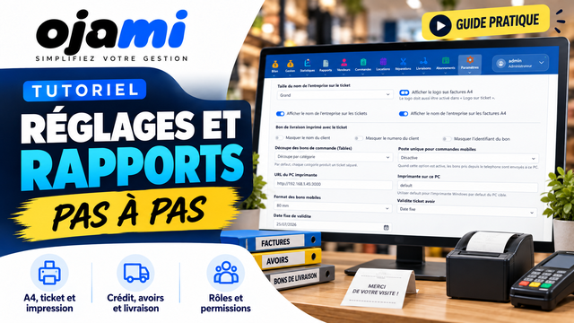 Réglages et permissions des rapports | Tutoriel Ojami