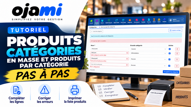 Produits — Catégories en masse et produits par catégorie | Tutoriel Ojami