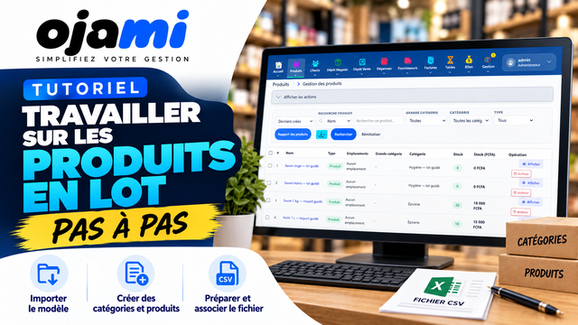 Travailler sur les produits en lot | Tutoriel Ojami