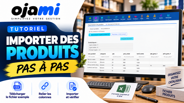 Produits — Importer des produits depuis un fichier | Tutoriel Ojami