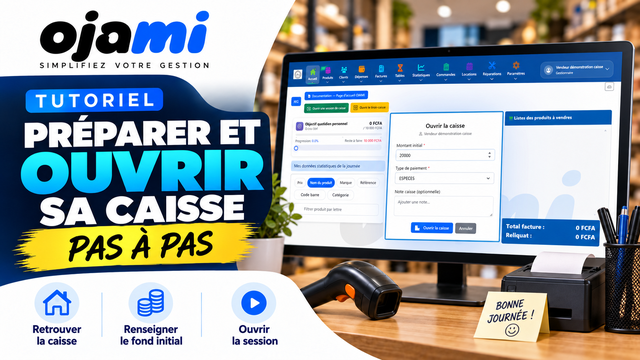 Préparer et ouvrir sa caisse | Tutoriel Ojami
