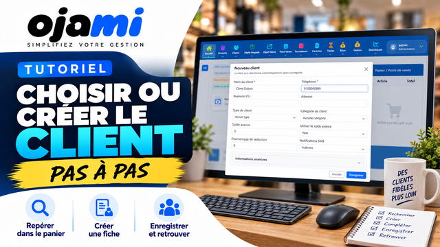 Choisir ou créer le client | Tutoriel Ojami