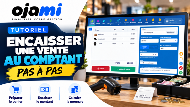 Encaisser une vente au comptant | Tutoriel Ojami