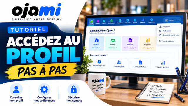 Accueil et menu profil | Tutoriel Ojami
