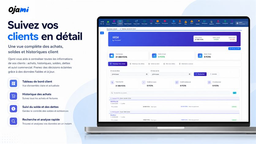 Détails d’un client dans Ojami