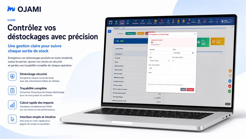 Liste des produits déstockés dans Ojami